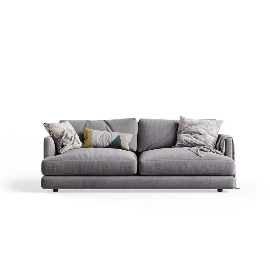 3D Model of a Gray Sofa