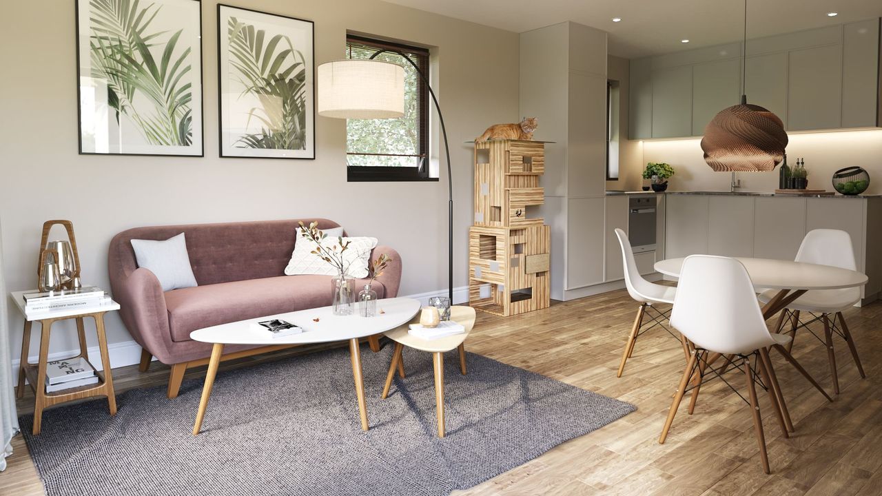 3D Rendering for a Cat Condo. Tiger