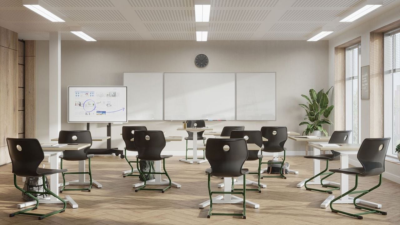 Office Desks Lifestyle 3D Rendering