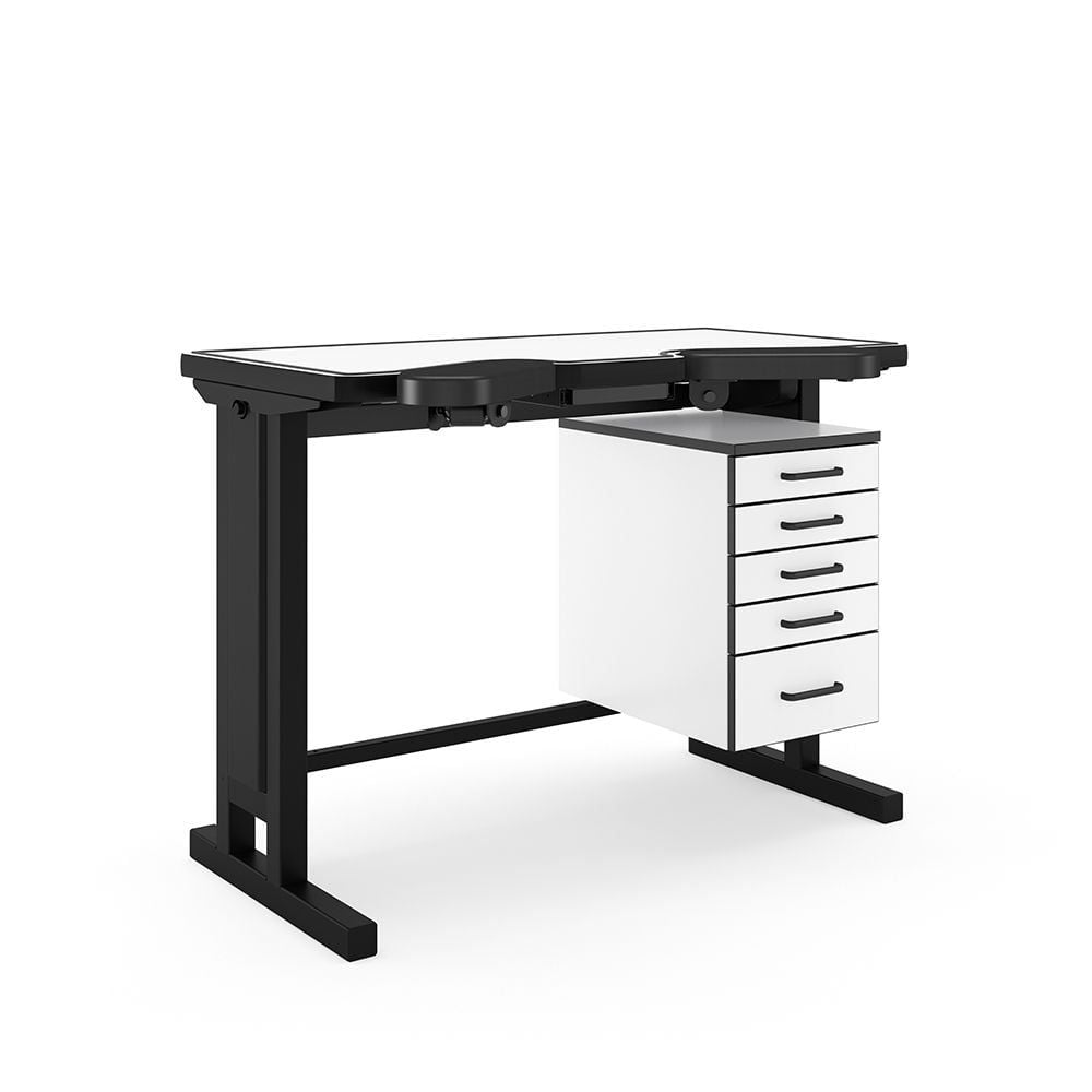 Black and White Desk 3D Rendering
