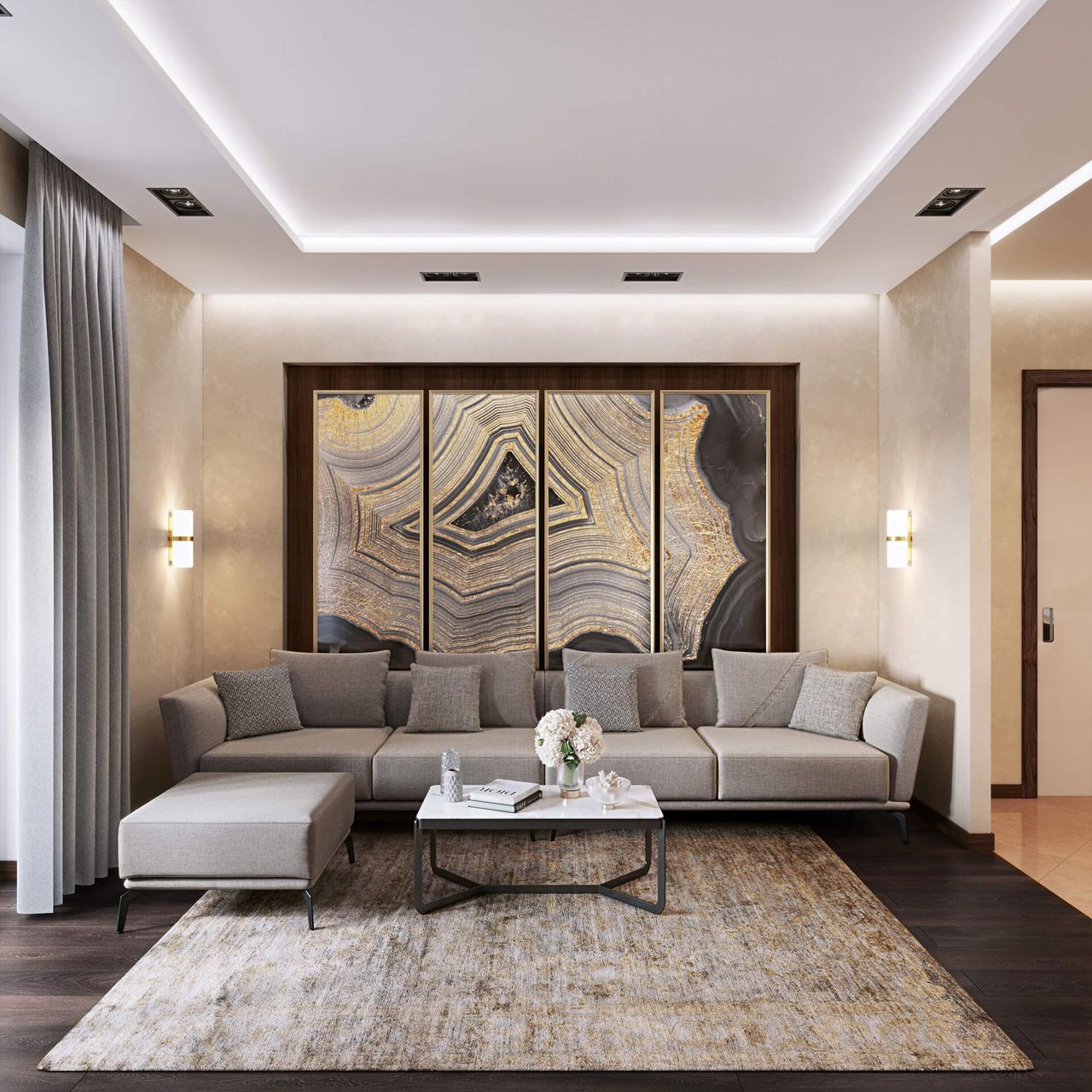 Grey Sofa Design Lifestyle Rendering