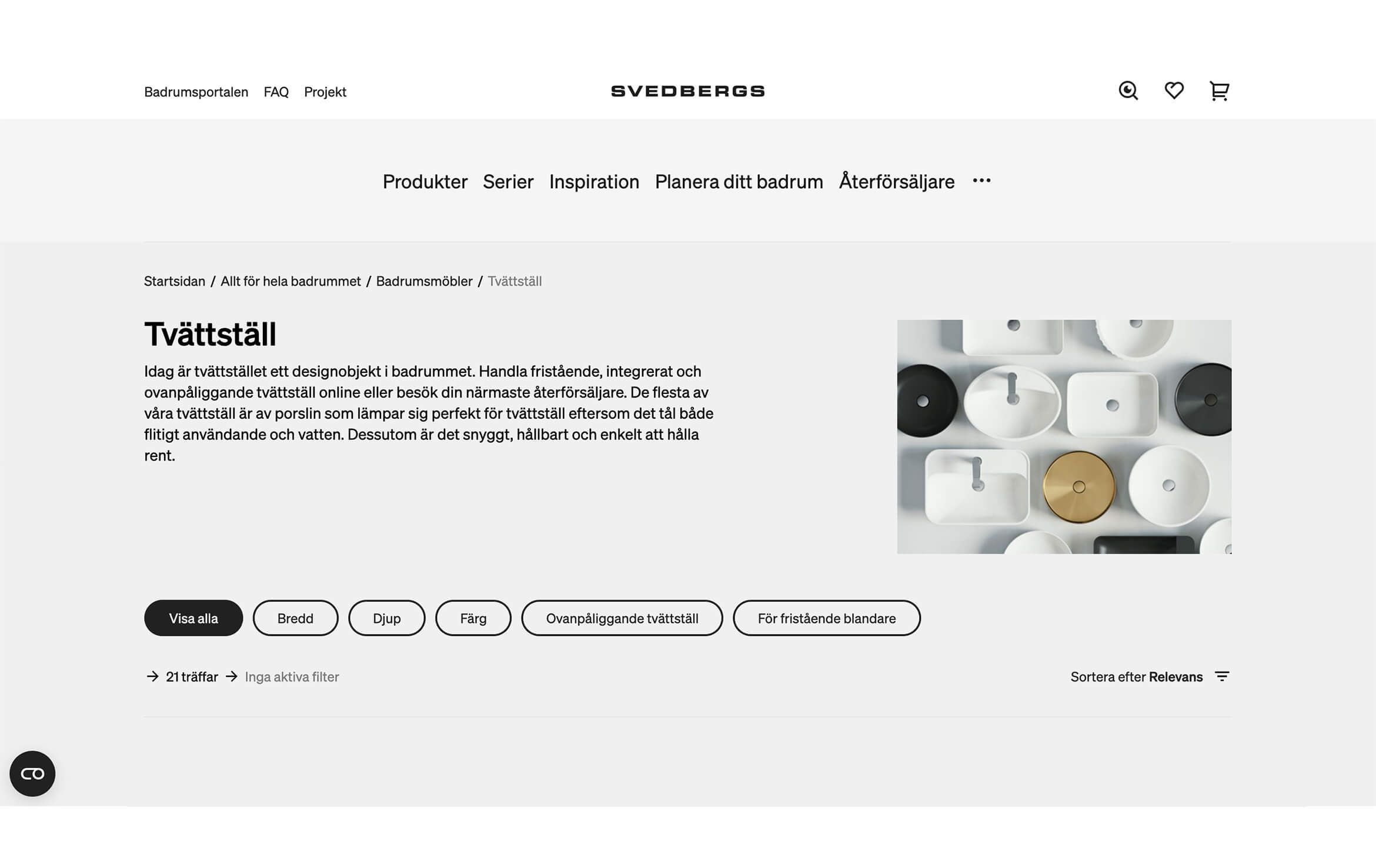 3D Rendering for Bathroom Fixtures E-commerce Webpage