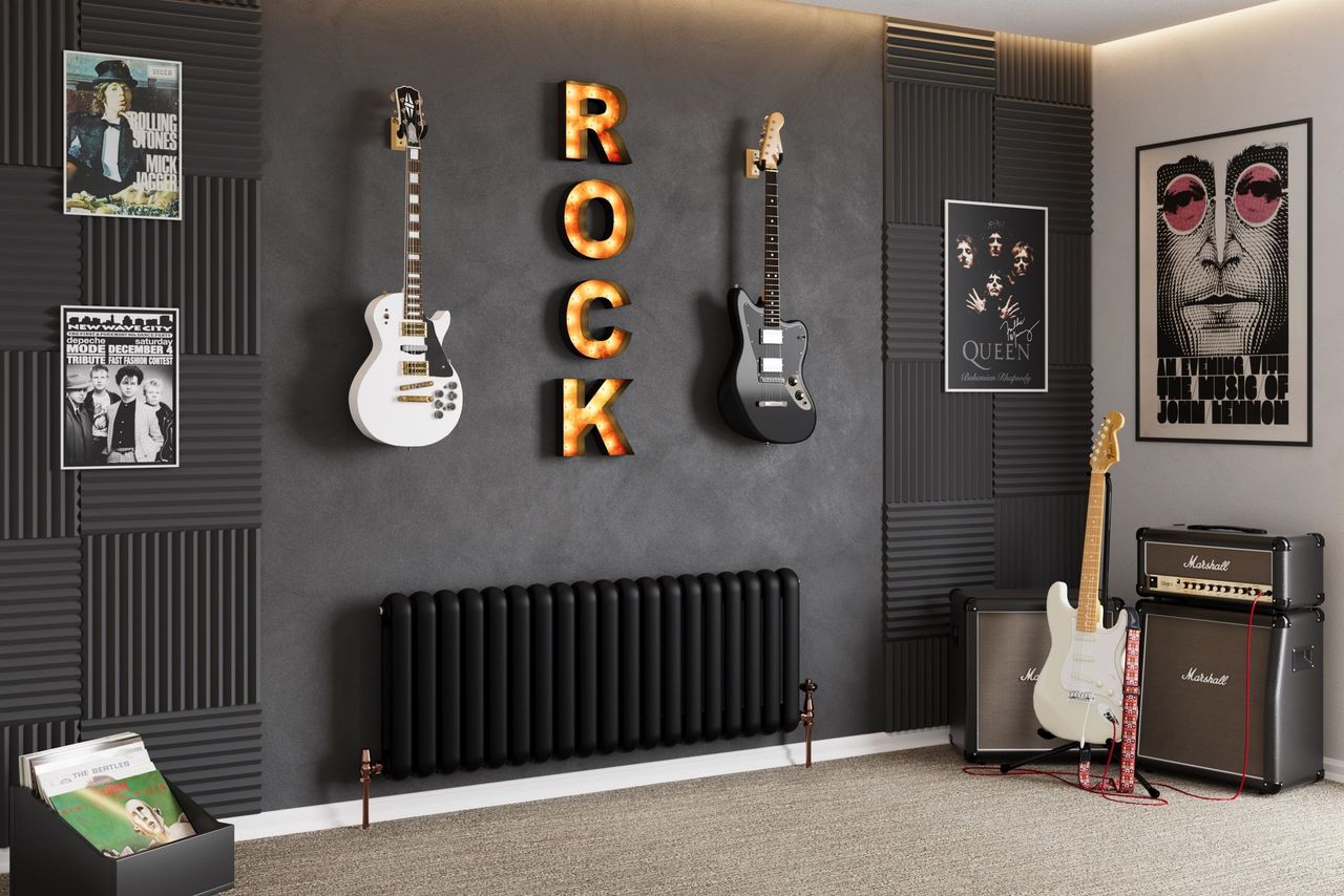 Radiator in a Rock Music Studio Lifestyle Visualization