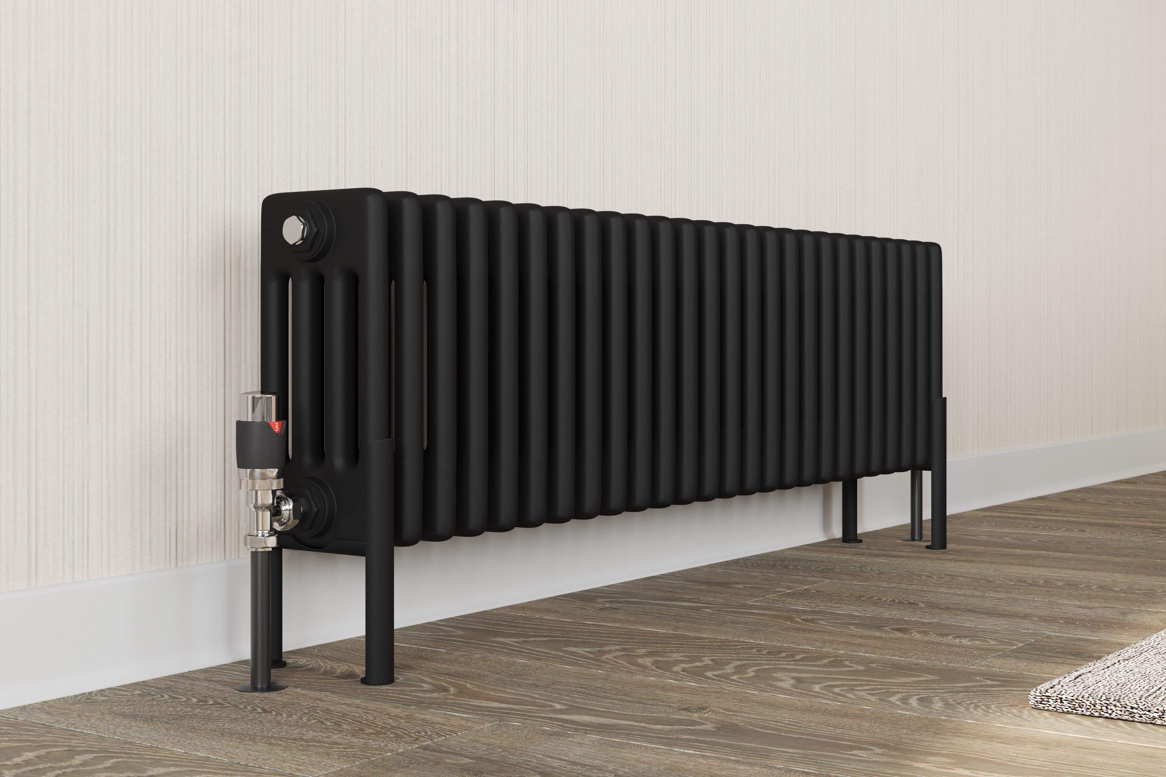 Black Steel Radiator 3D Visualization