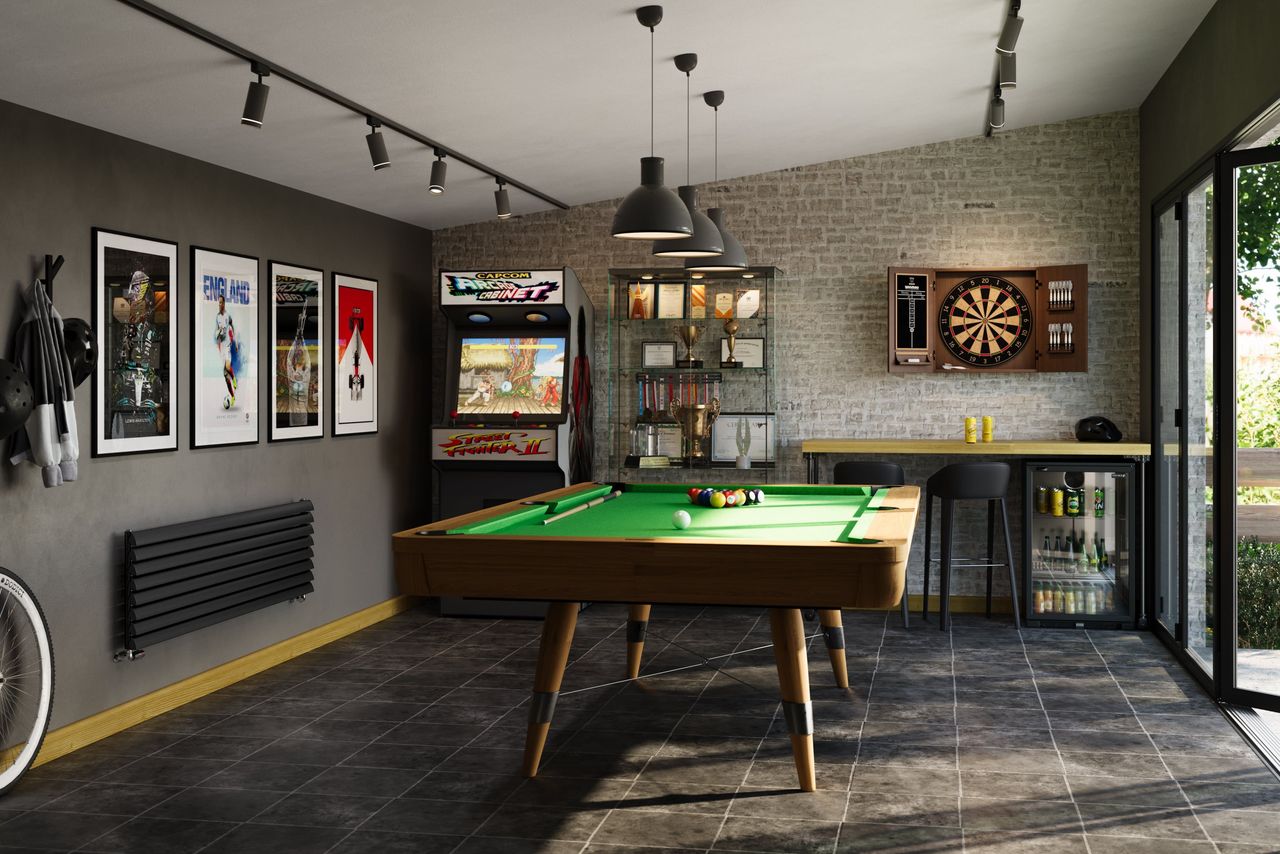 Radiator in a Billiard Room 3D Visualization