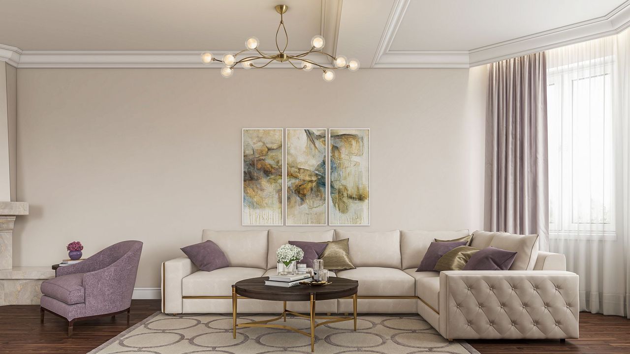 Living Room Lamp 3D Rendering