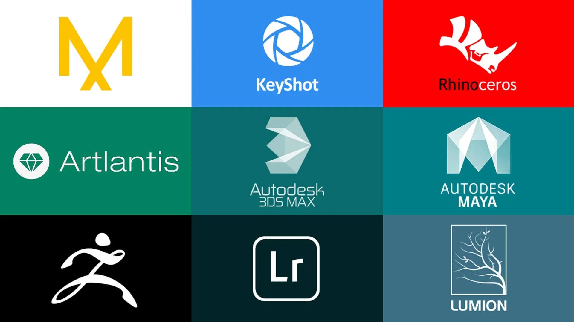 Logos of Software for Product Visualization