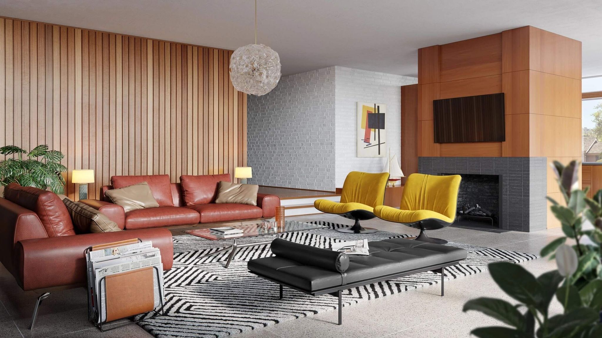 Spacious Living Room CGI