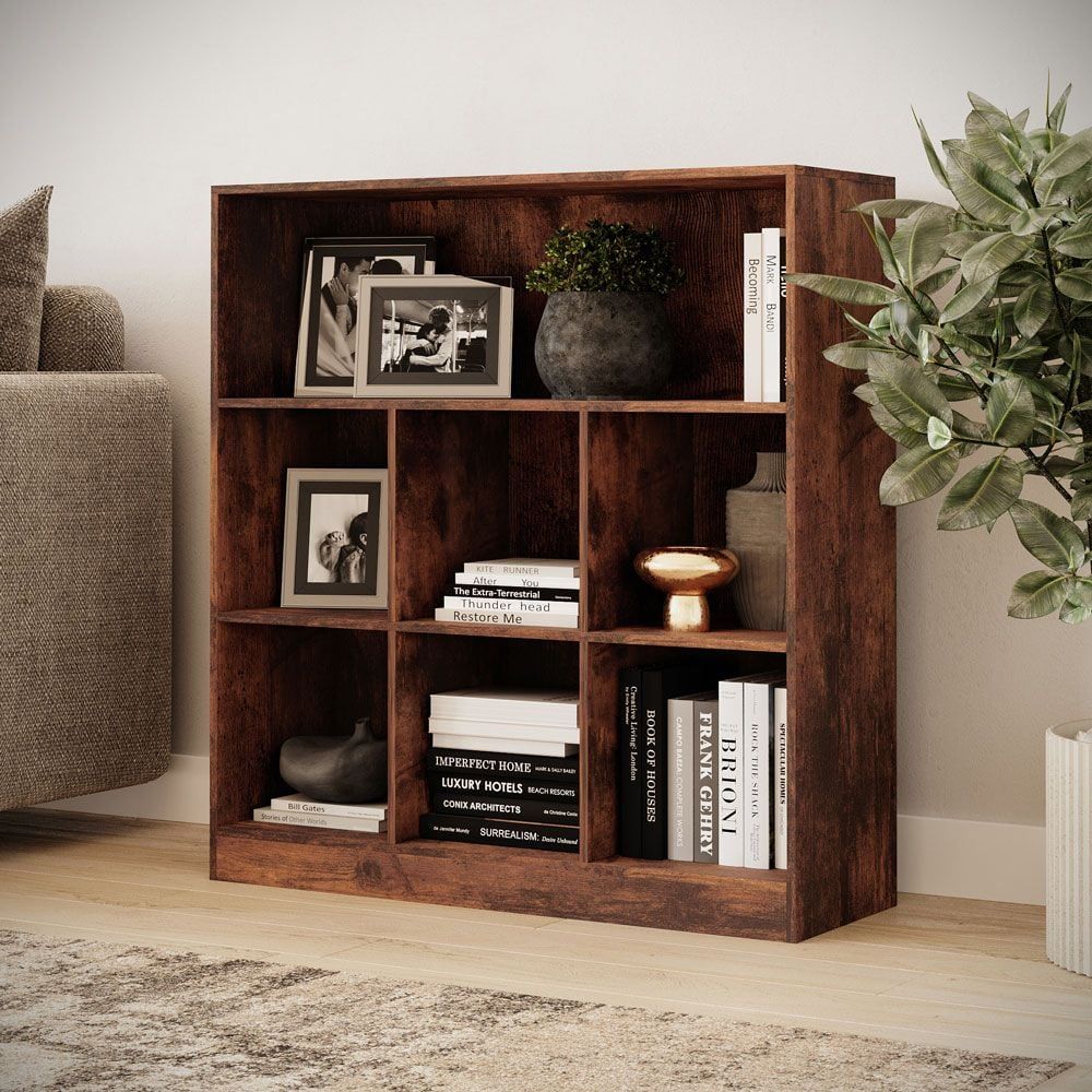 Wooden Bookcase 3D Rendering