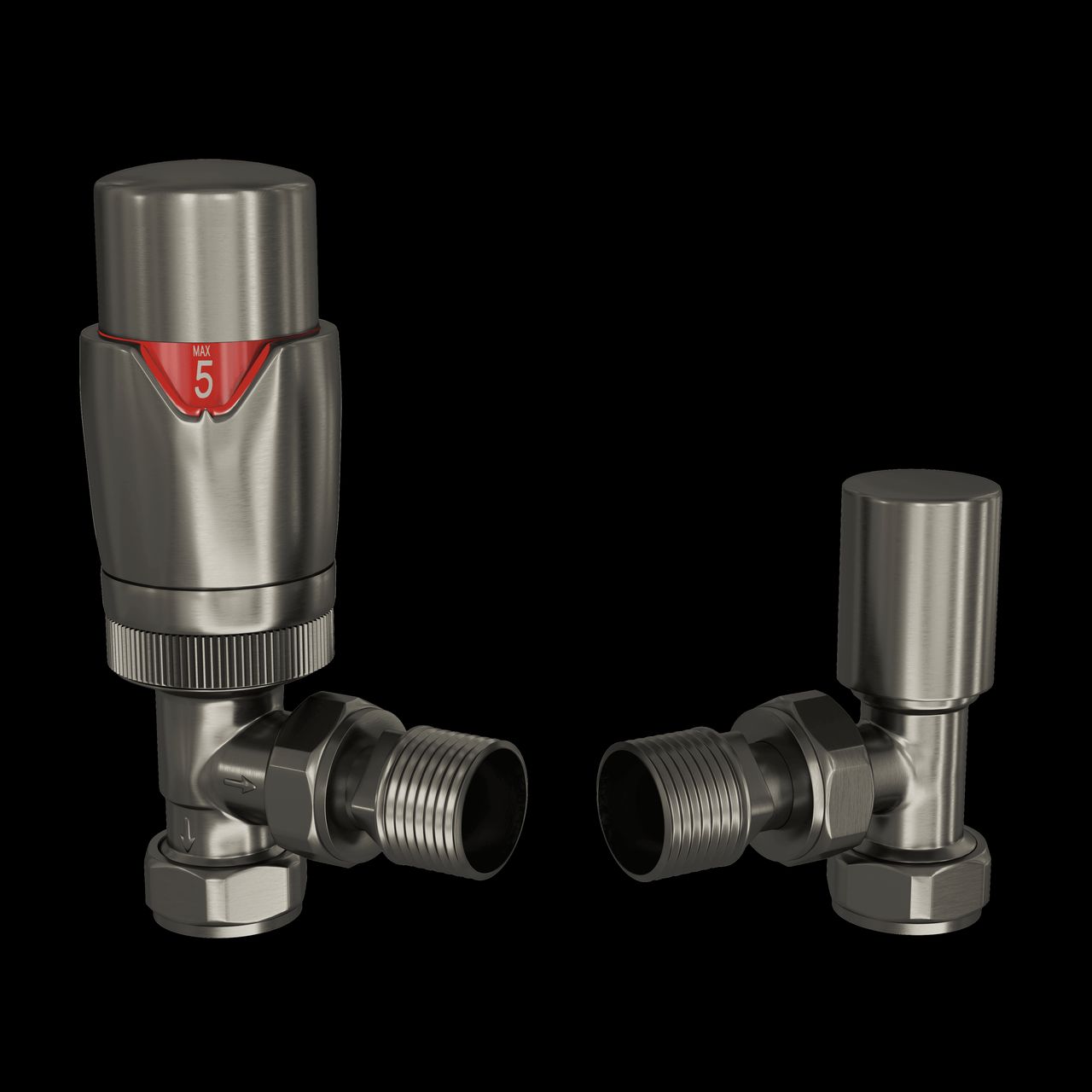 Chrome Radiator Valve 3D Rendering