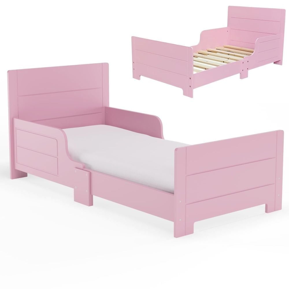 3D rendered image of a pink bed showcasing furniture modeling and visualization