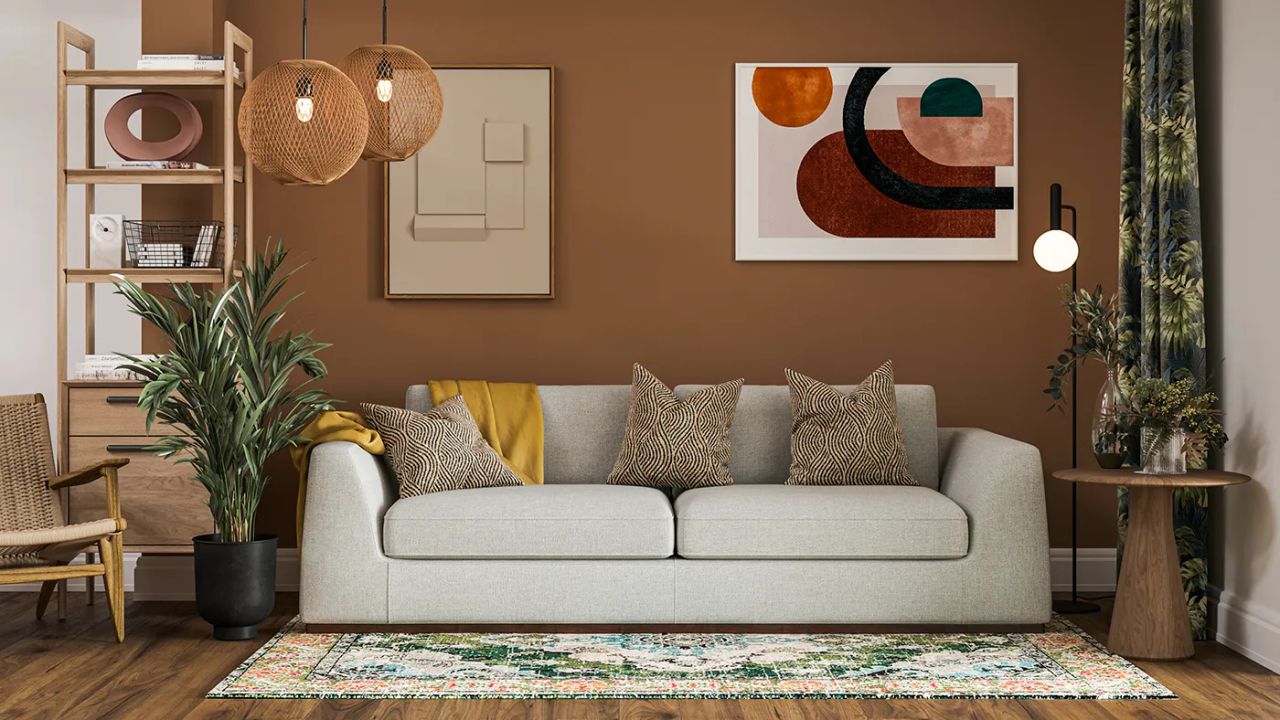 Lifestyle Rendering of a Gray Sofa
