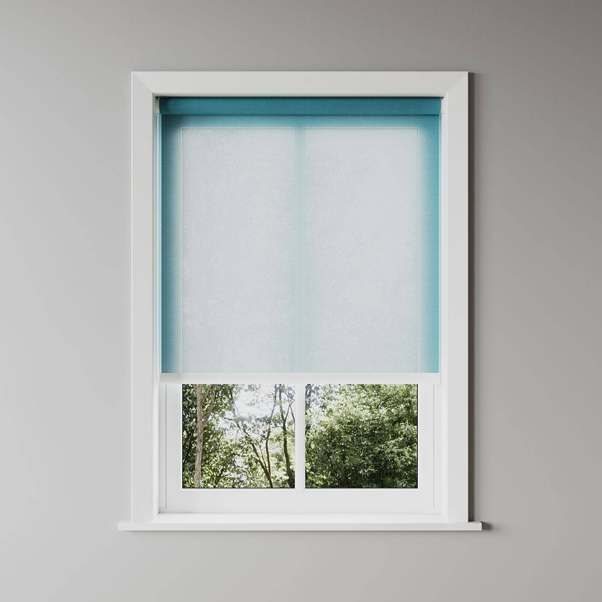 Light Blue Blinds 3D Rendering