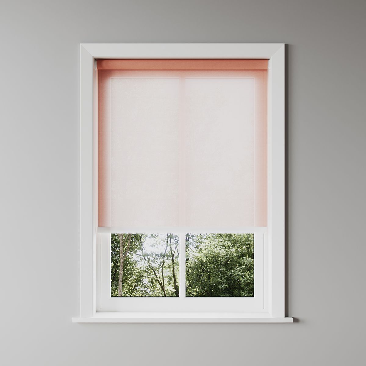 Light Red Blinds 3D Rendering