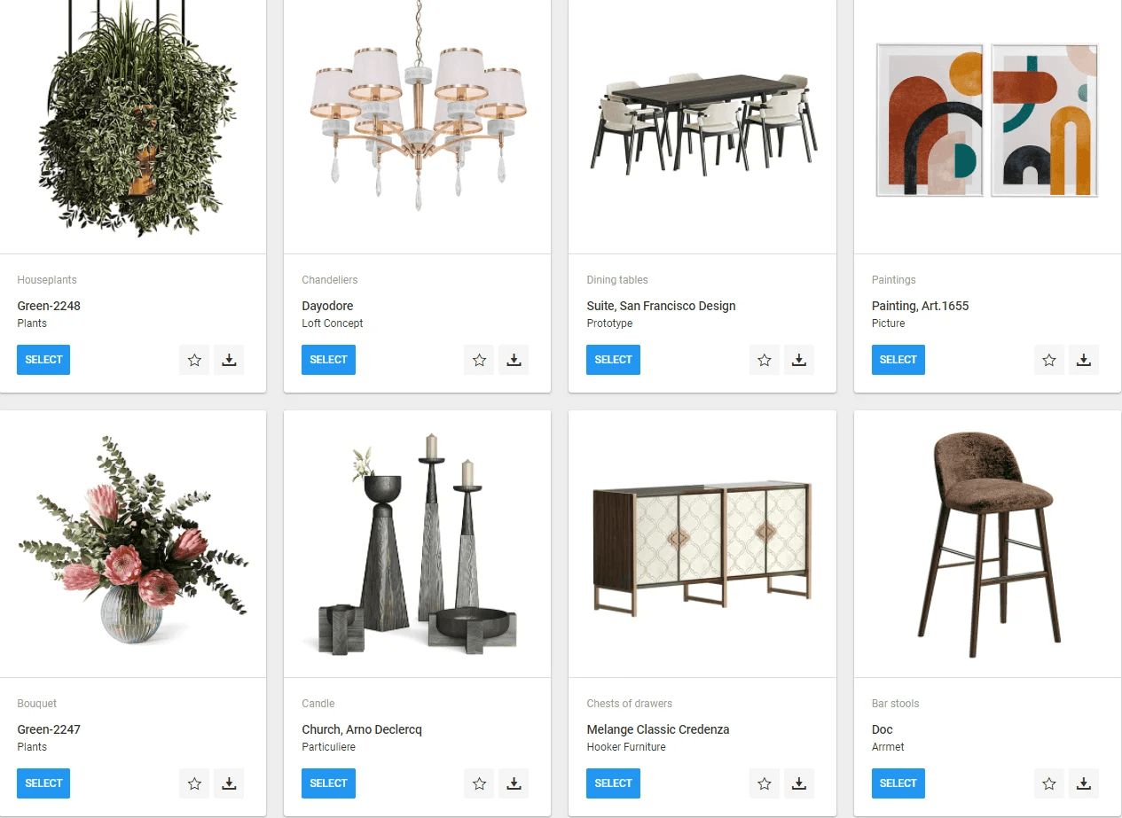 Ready-made product 3D models