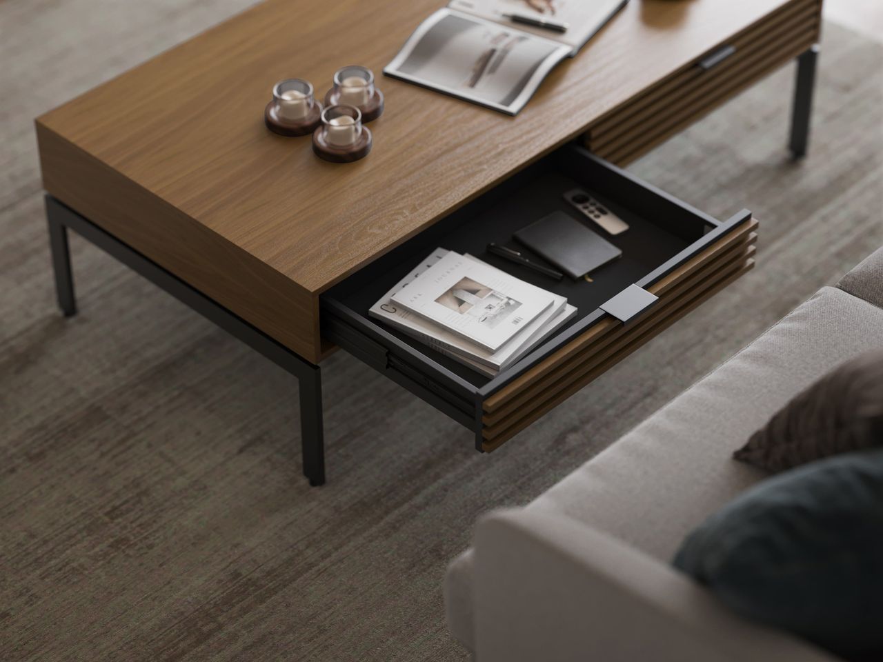 Table Drawer Close Up CG Shot