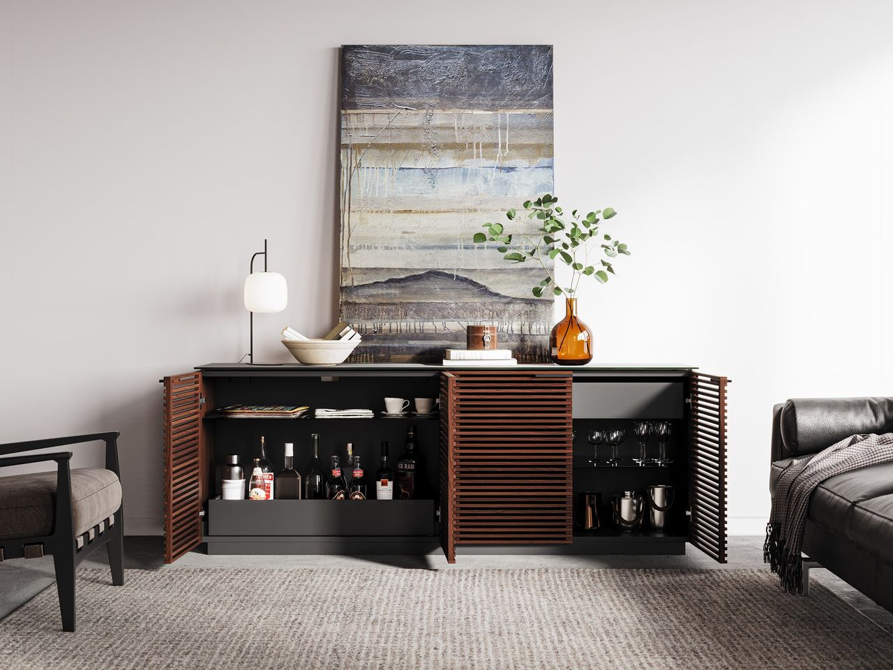 Media Console Lifestyle Render