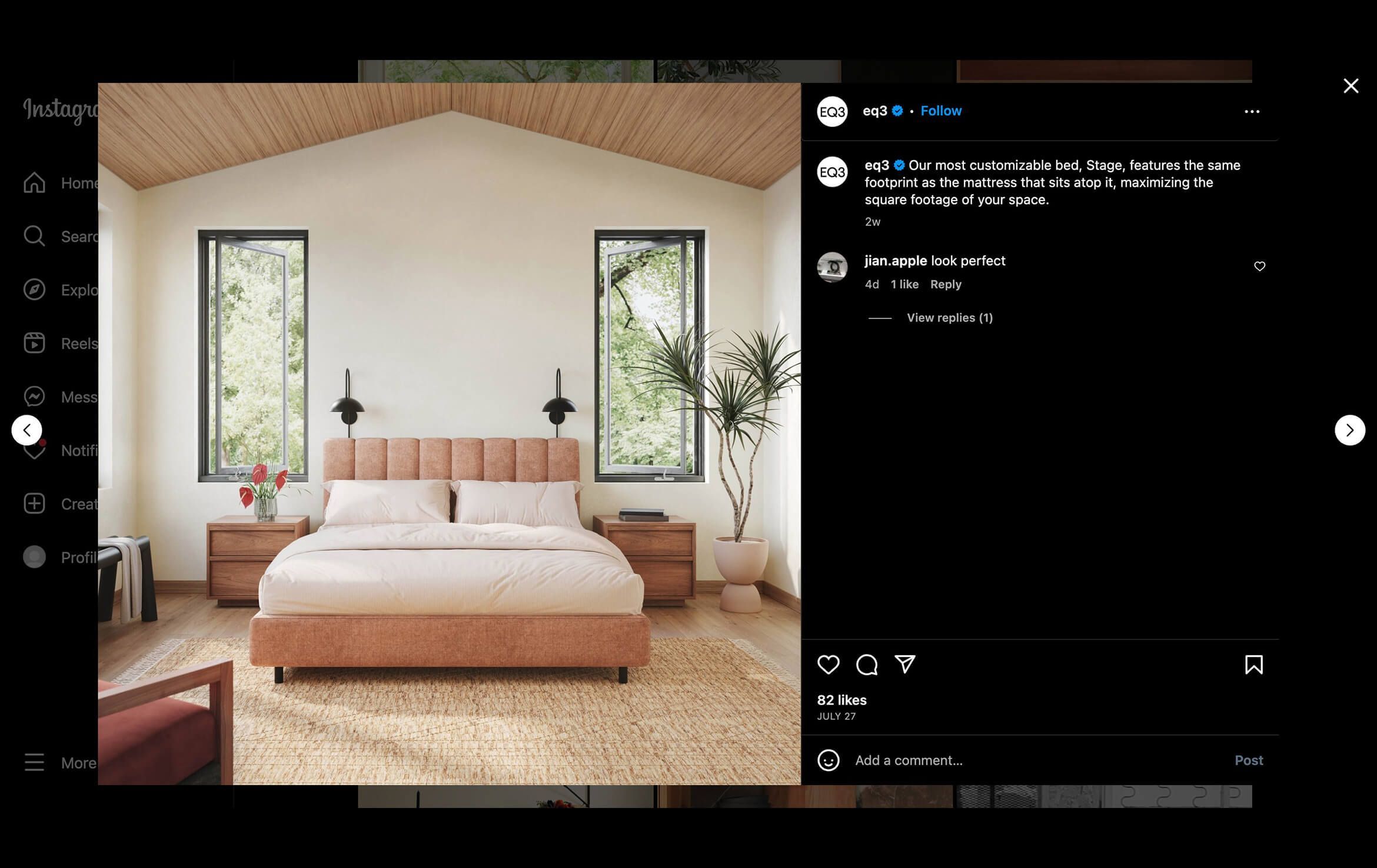 CG Rendering for EQ3 Brand Instagram