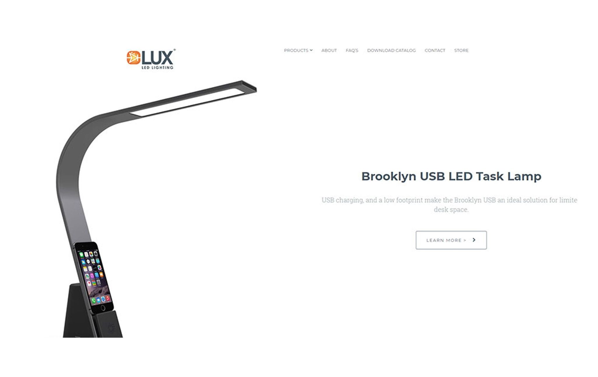 3D furniture modeling and rendering of Brooklyn USB LED Task Lamp for product visualization