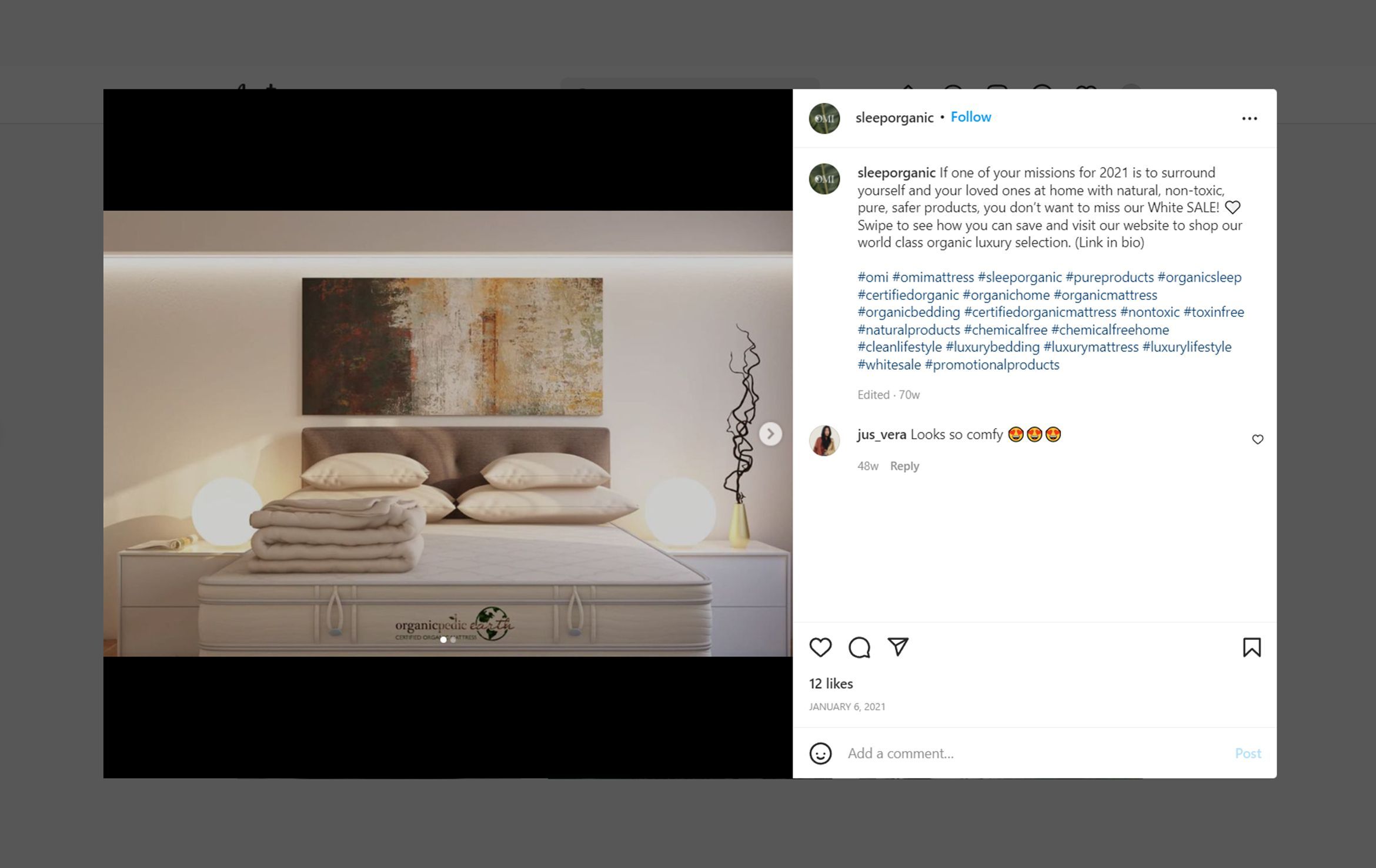 3D rendered furniture and interior visualization showcasing a modern bedroom with organic bedding, featuring realistic furniture rendering and photorealistic visualization.