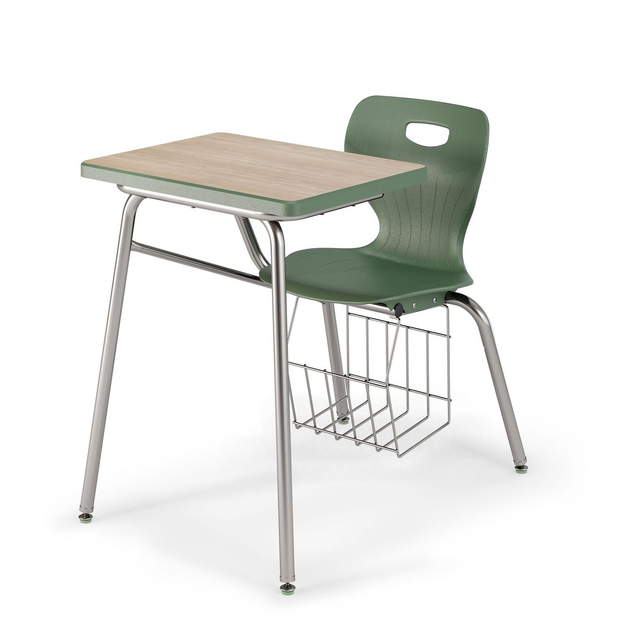 Green Chair and Desk Silo Rendering