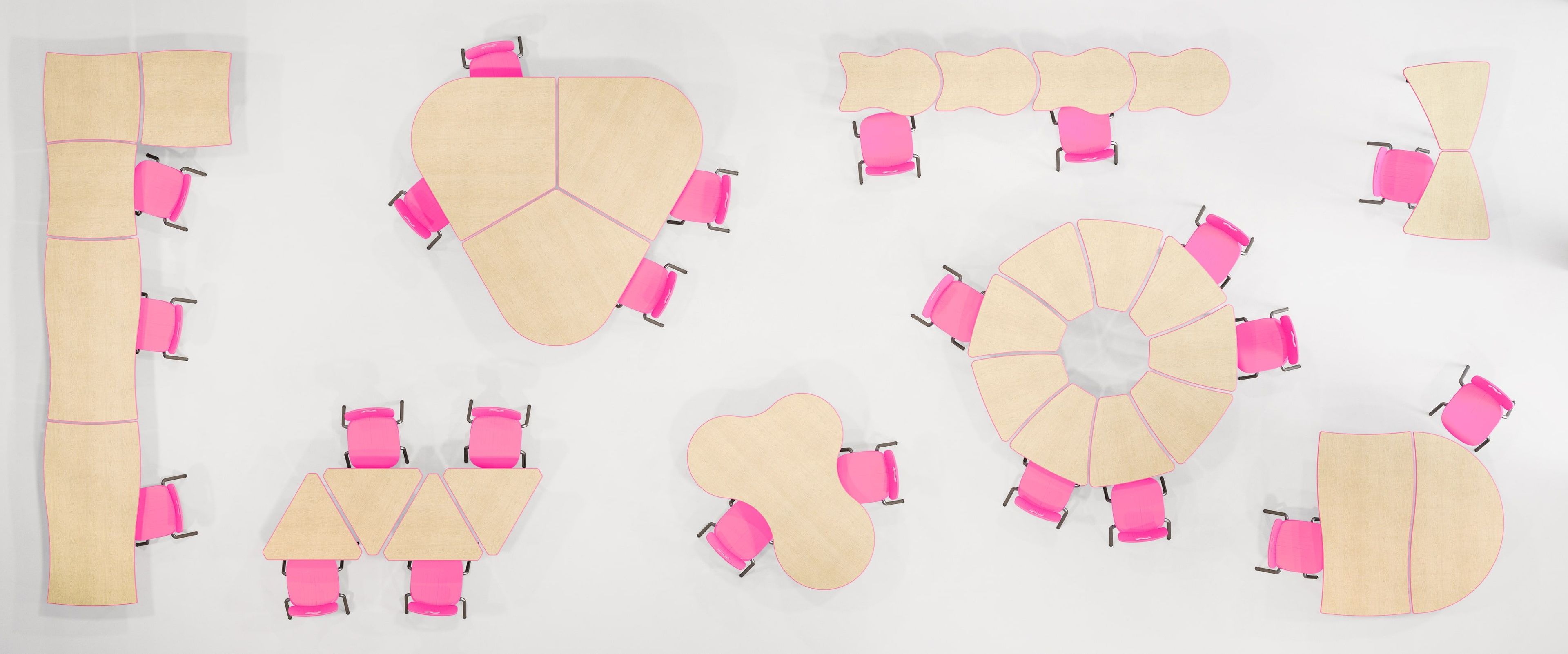 Overhead 3D Rendering for Combination Tables