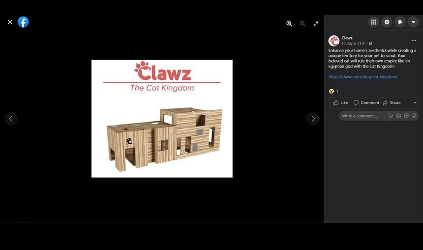 3D rendered furniture model of a cat house, showcasing 3D furniture visualization and rendering.