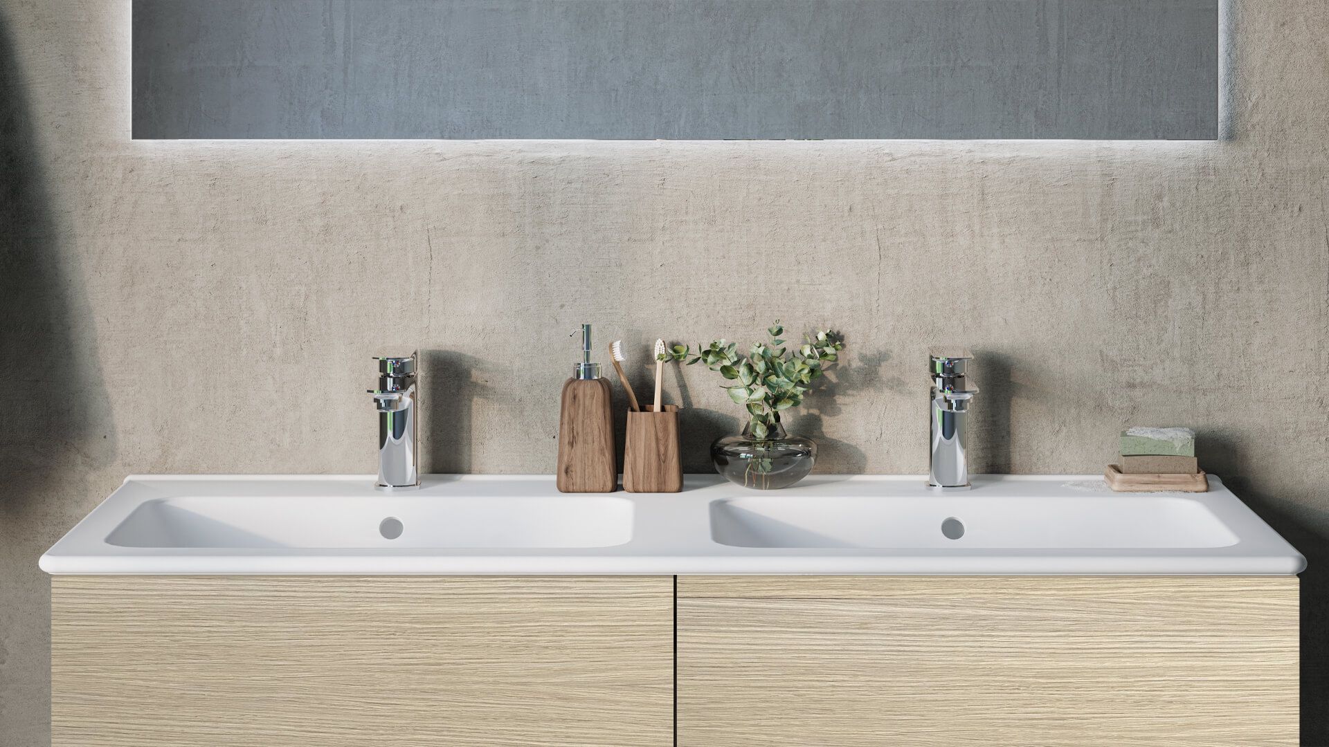 Bathroom Washbasins Lifestyle 3D Visualization