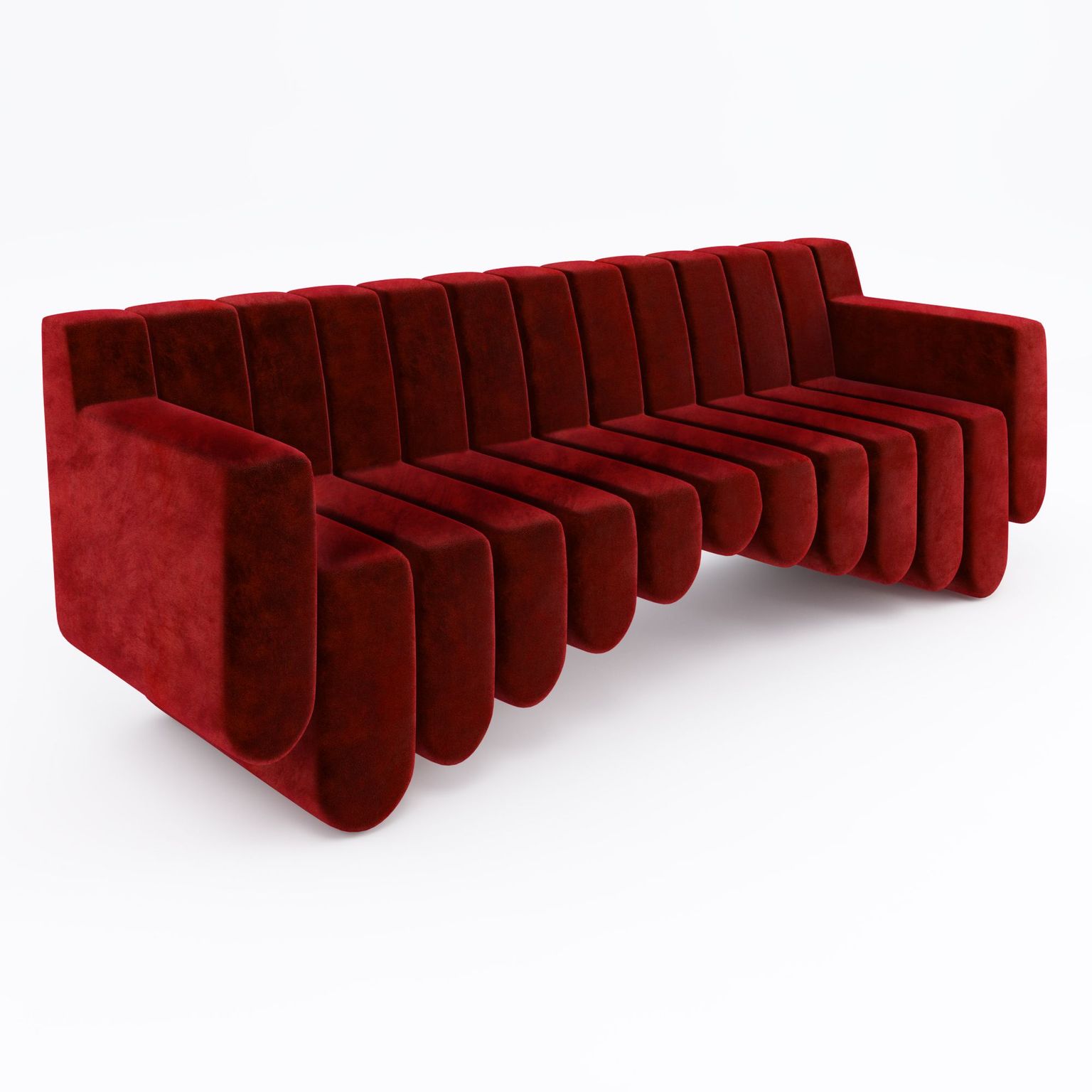Product Visualisation for a Sound Sofa in Red