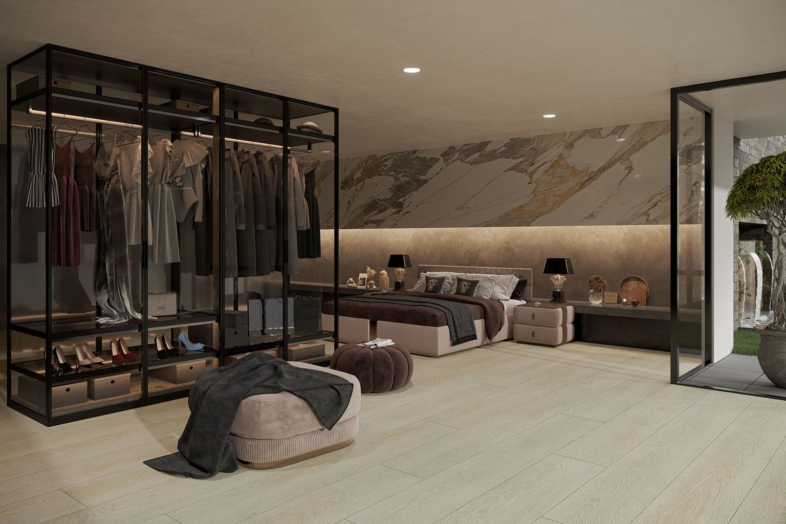 Walk In Wardrobe Floor 3D Visualization