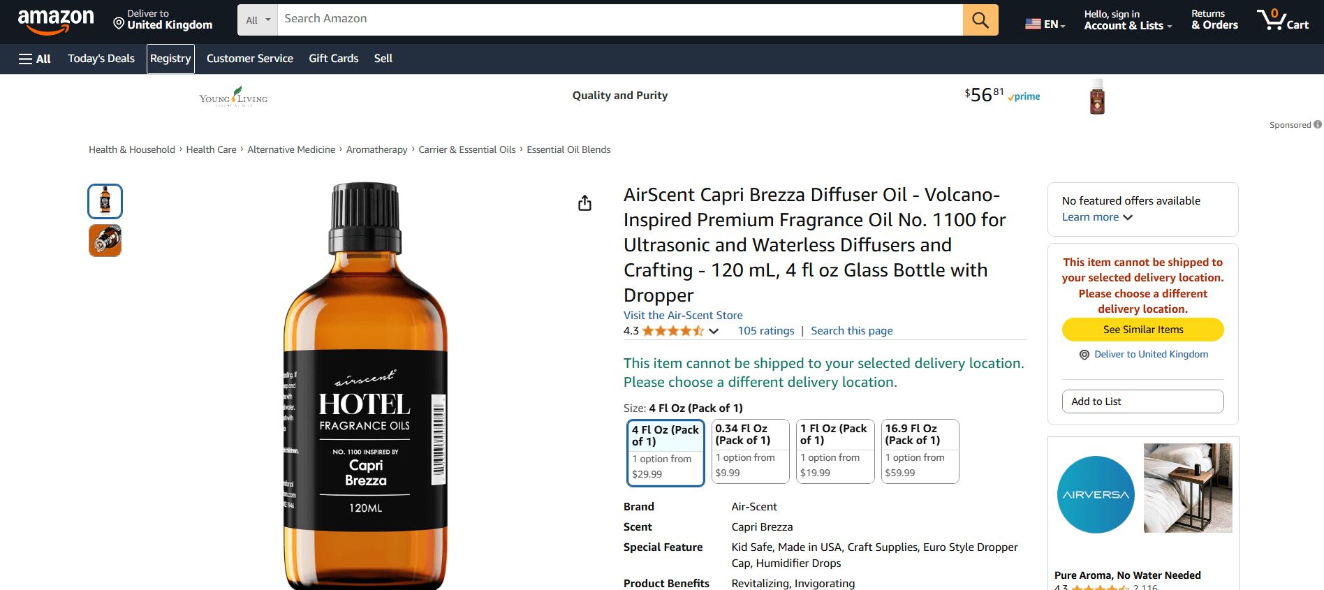 Fagrance CGI for Alpha Aromatics Amazon PDP