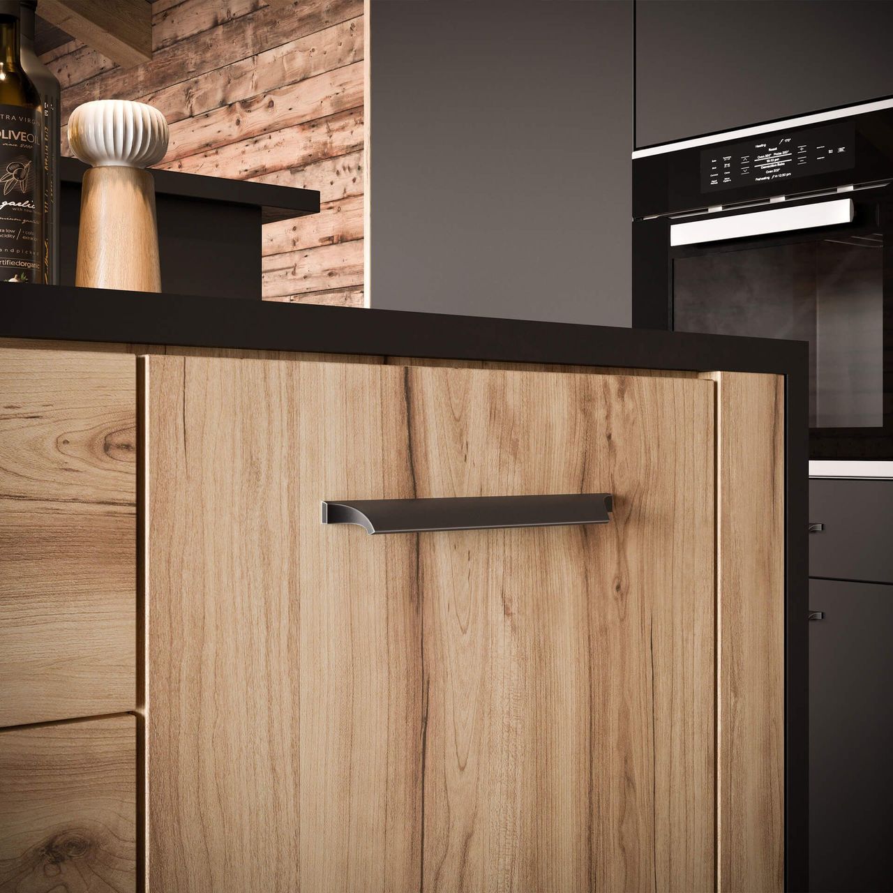 Cabinet Furniture Doors Handle Close Up CG View