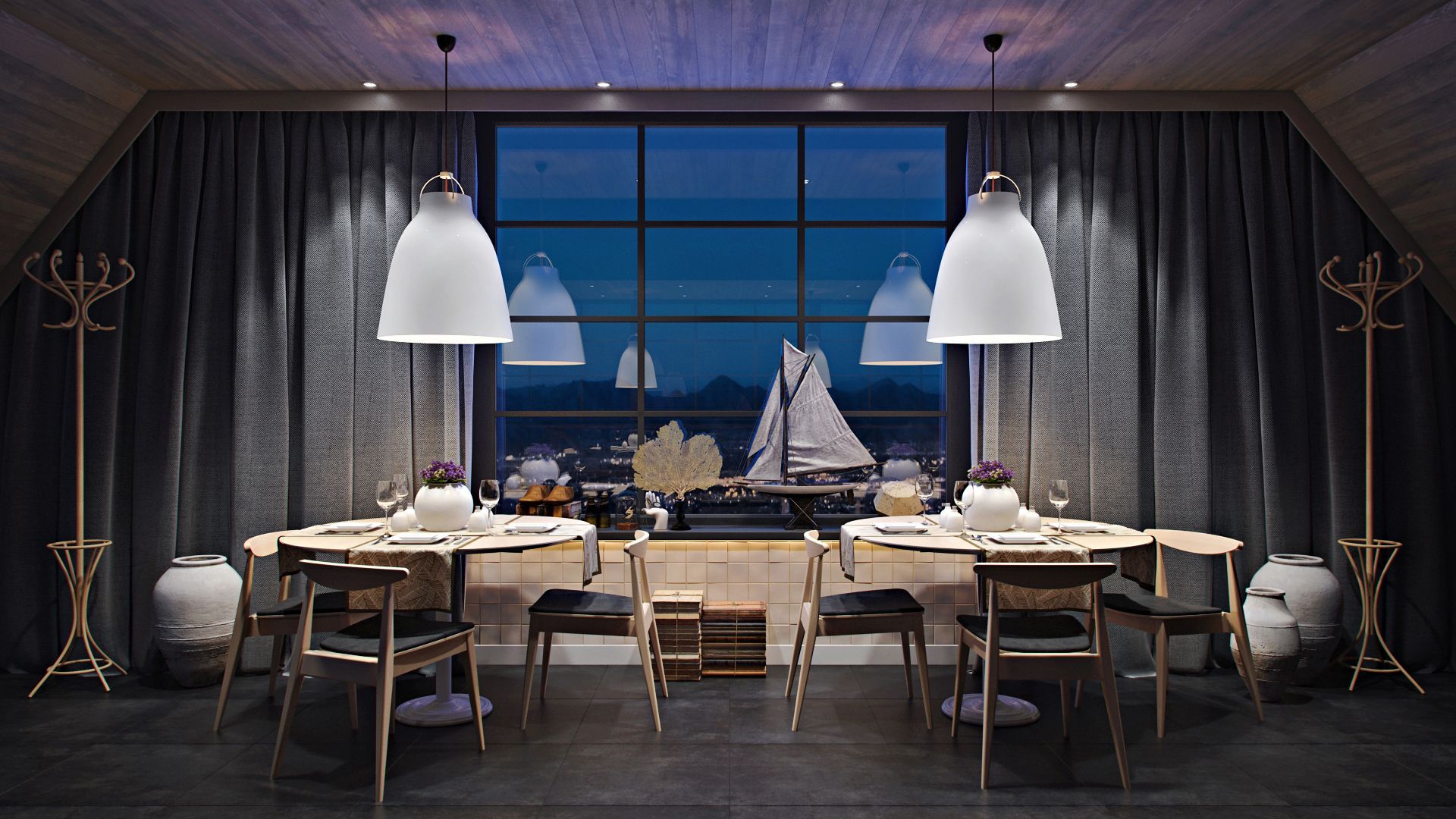 Furniture Lifestyle CGI with a Night View