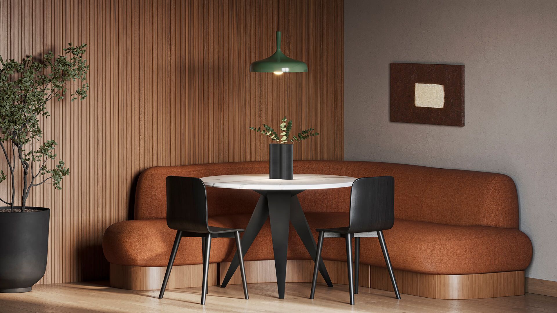 Office Furniture Set Rendering