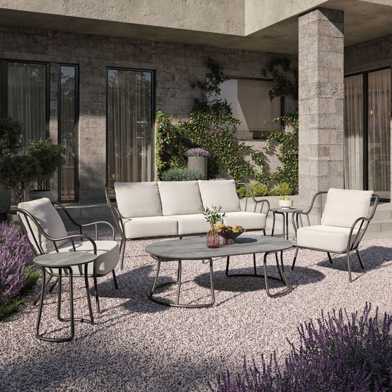 Outdoor Furniture Set 3D Visualization