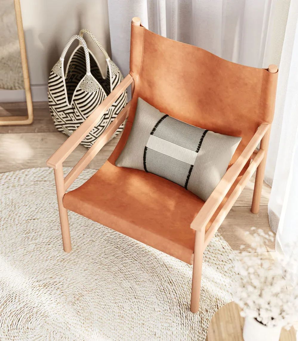 3D Lifestyle Top View for a Chair in Warm Lighting