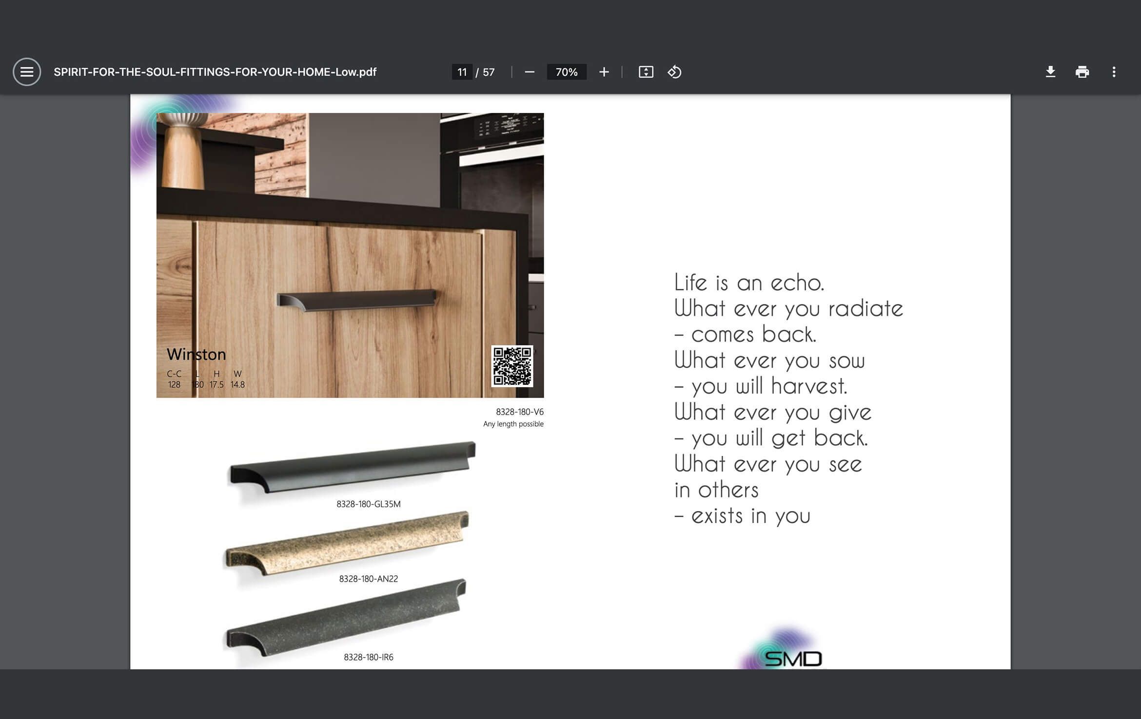 3D furniture visualization of kitchen handles, showcasing realistic 3D rendering and modeling for interior design.
