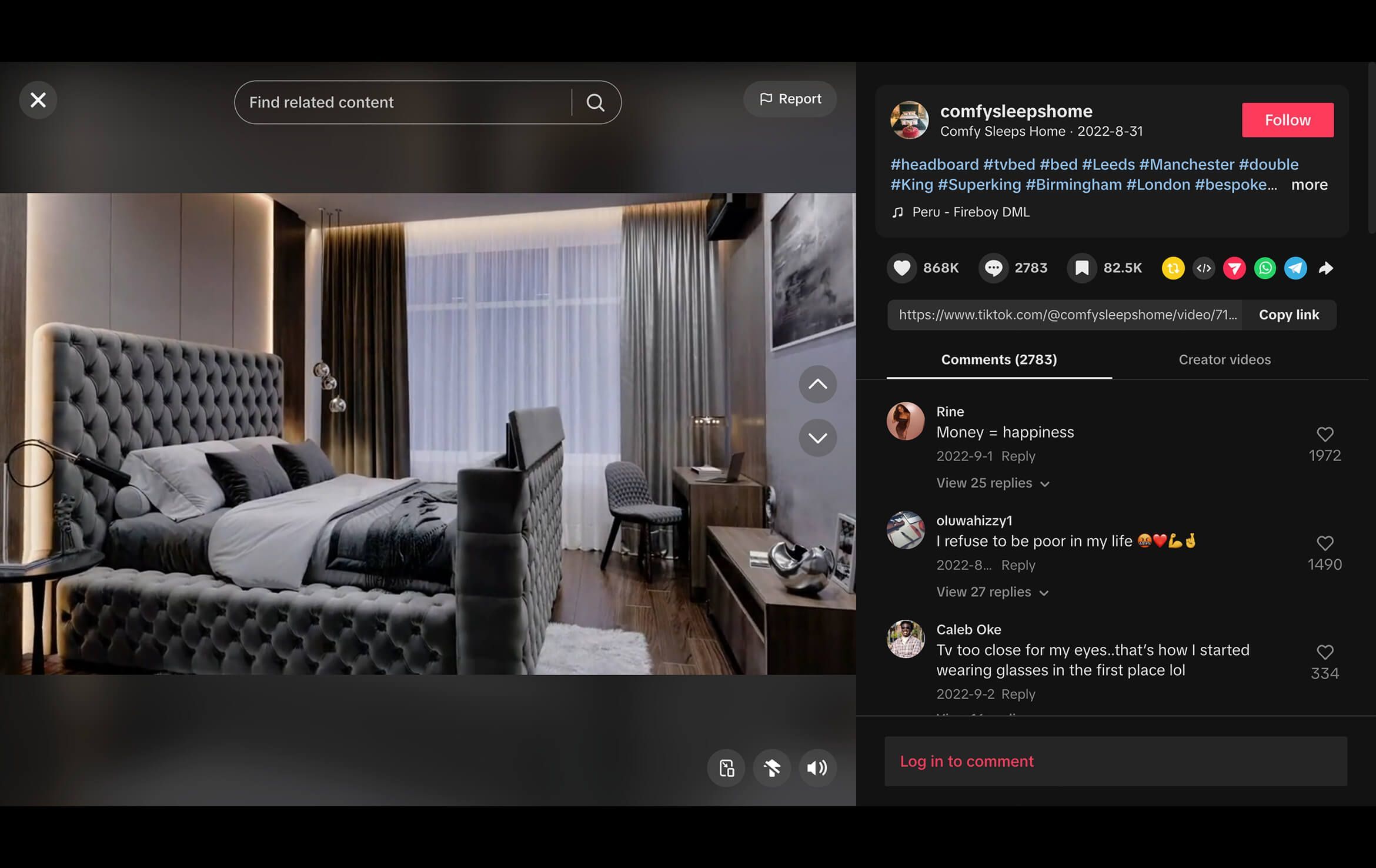 Handcrafted Beds CGI for CSH's TikTok