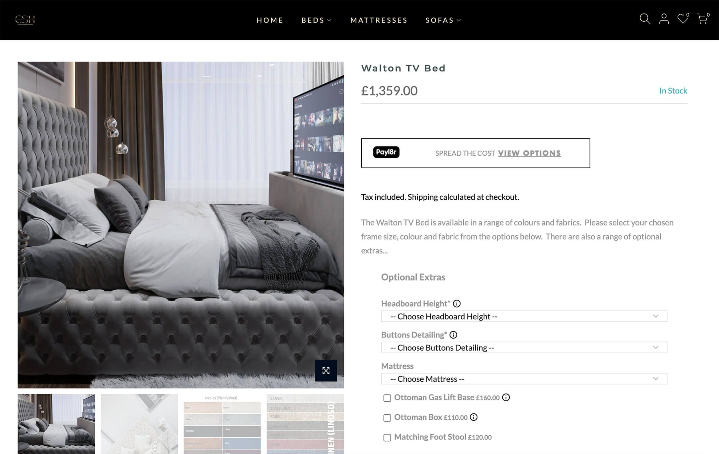 Handcrafted Beds CGI for CSH's Site