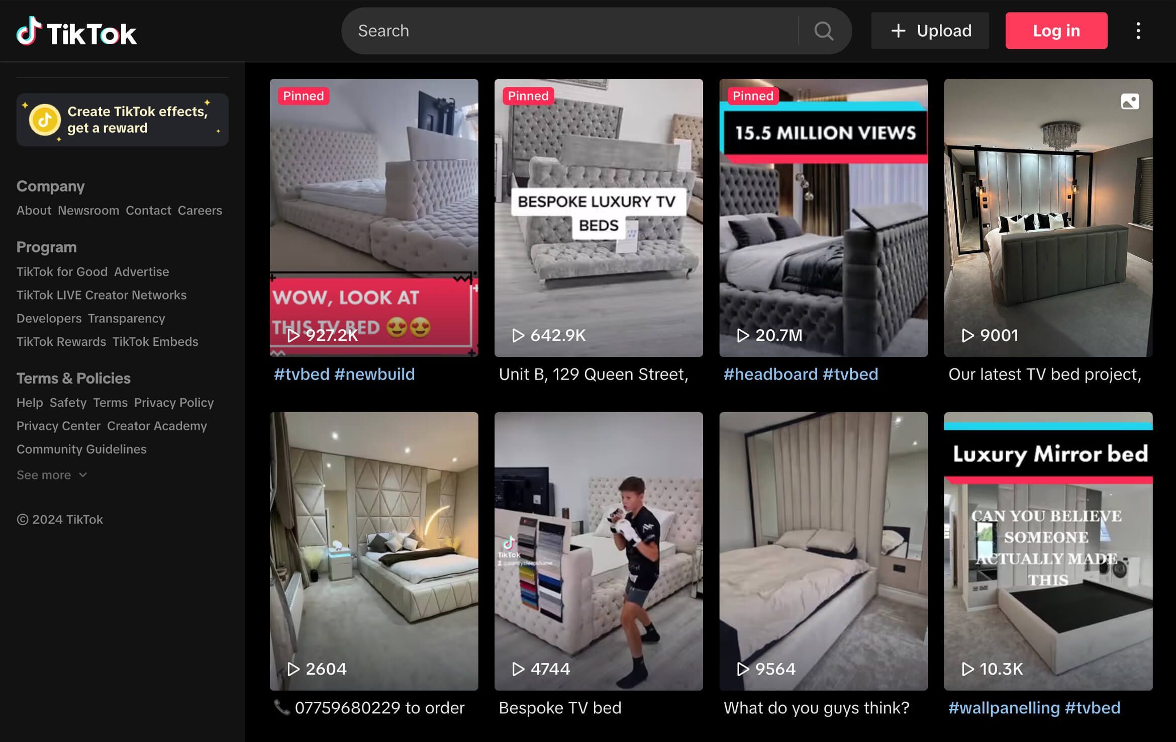 3D furniture visualization of bespoke luxury TV beds with high-quality rendering and modeling