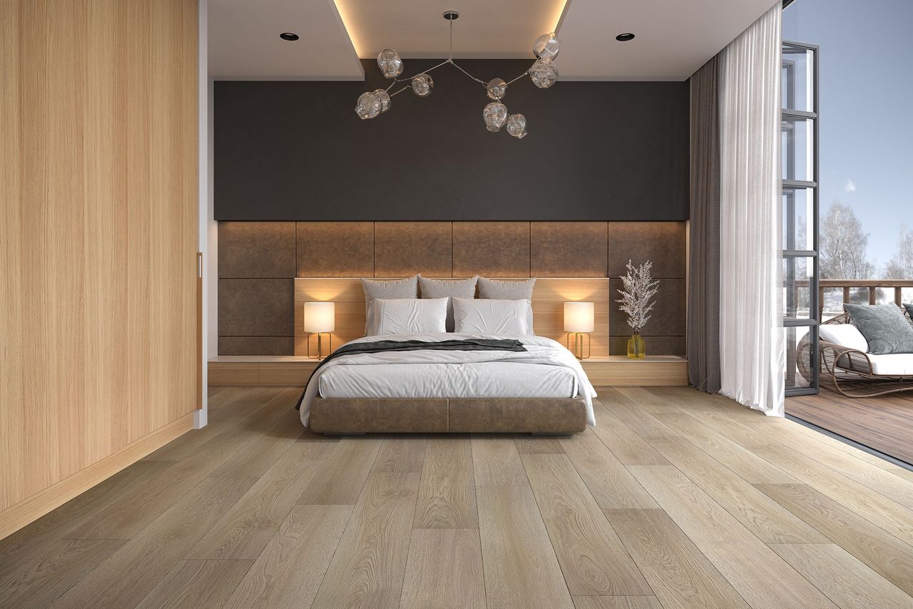 Hardwood Bedroom Floor 3D Visualization