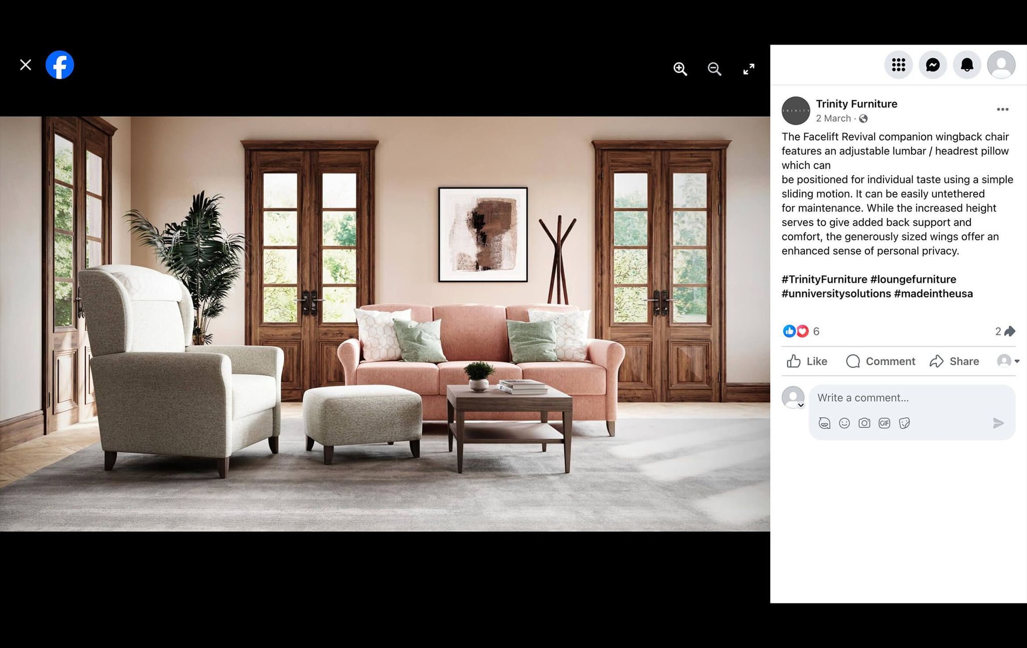 Trinity Furniture Facebook Page