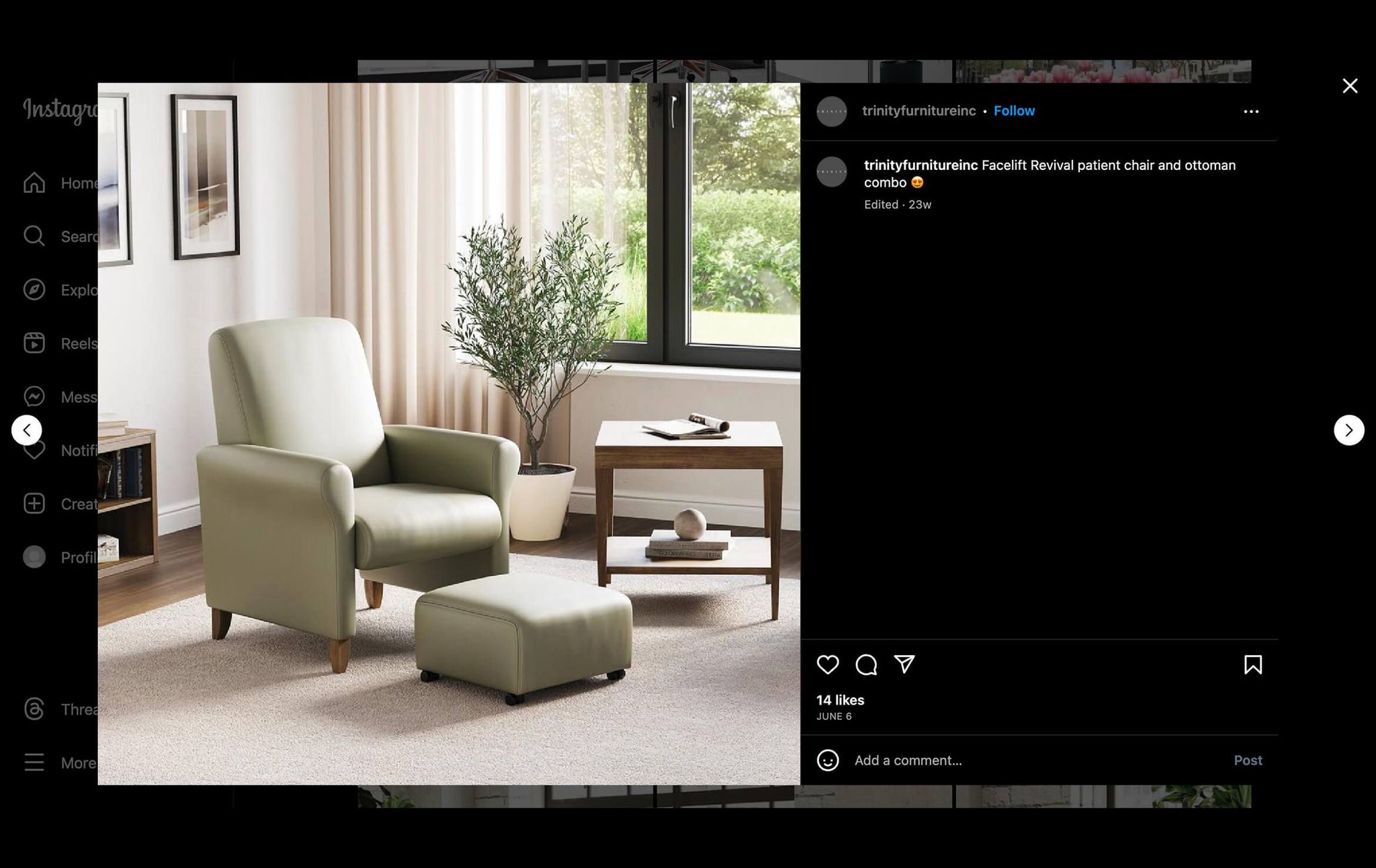 Trinity Furniture Instagram Page