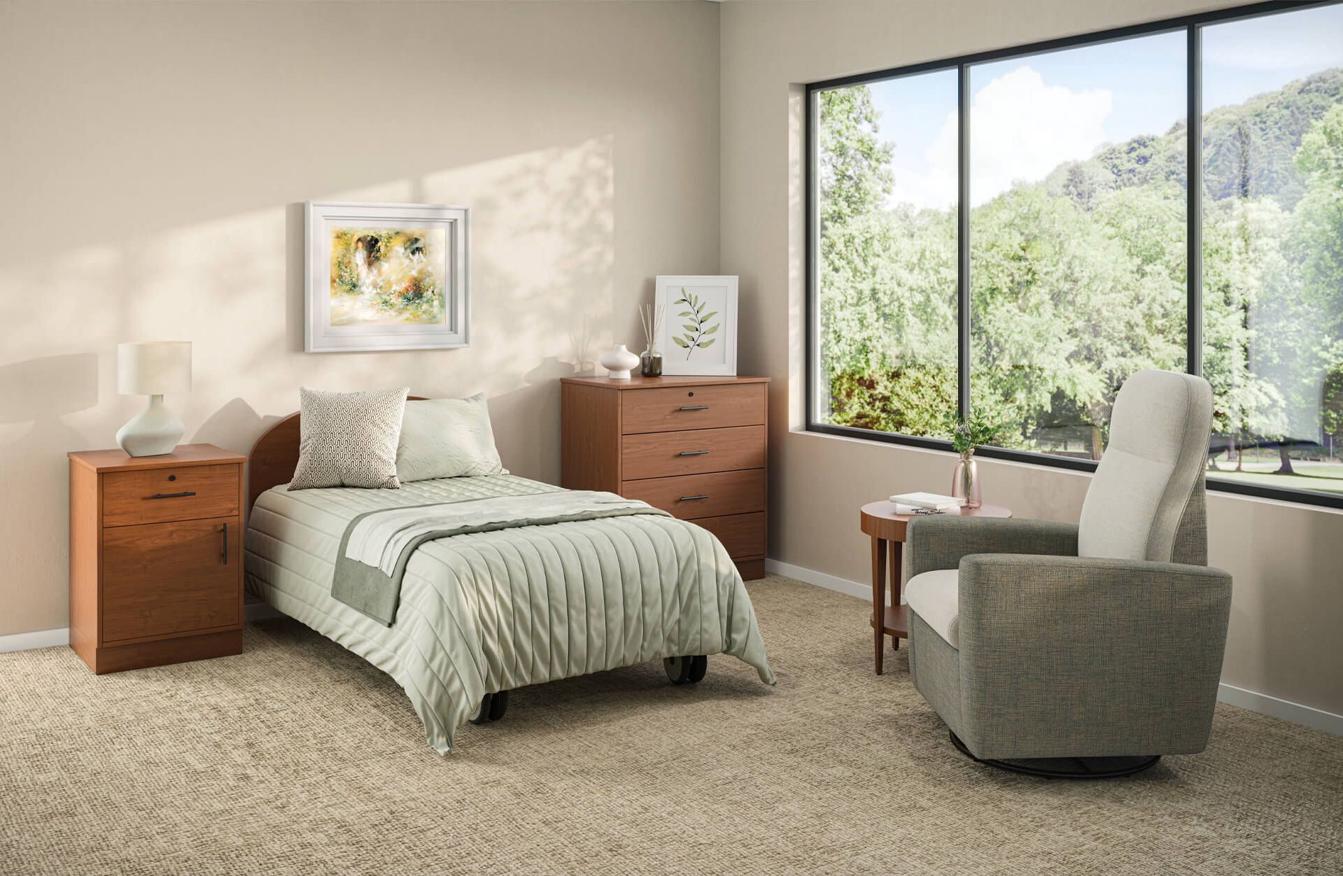 Armchair Lifestyle 3D Rendering