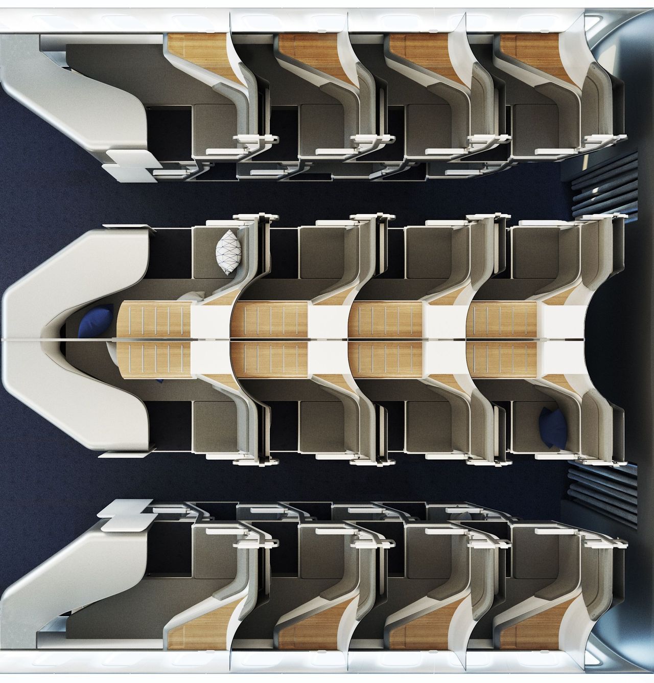 Photorealistic Top View for Airplane Seats