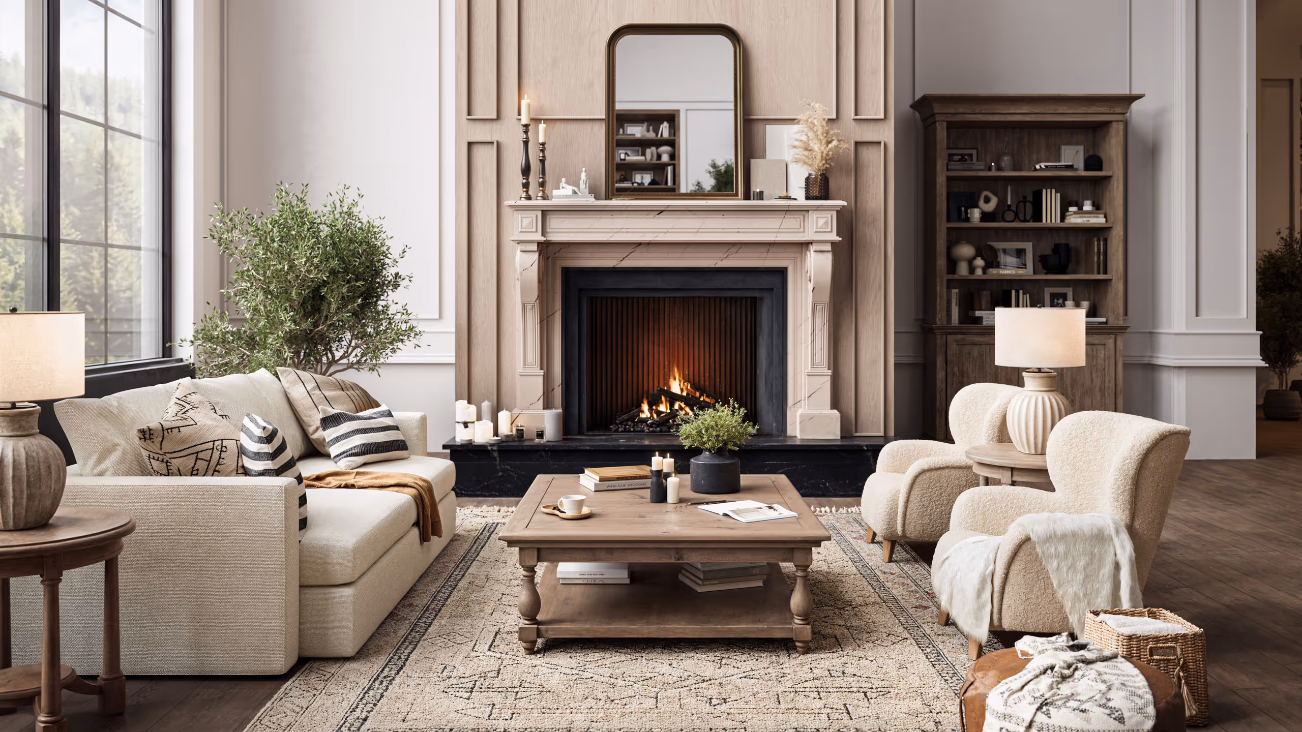 Living Room Furniture 3D Render