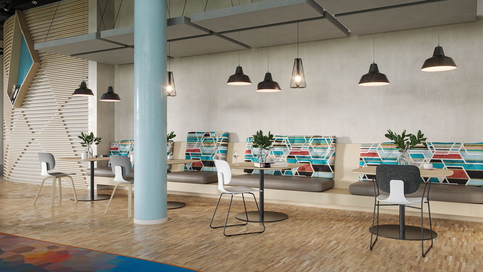 Black and White Chairs Lifestyle 3D Rendering