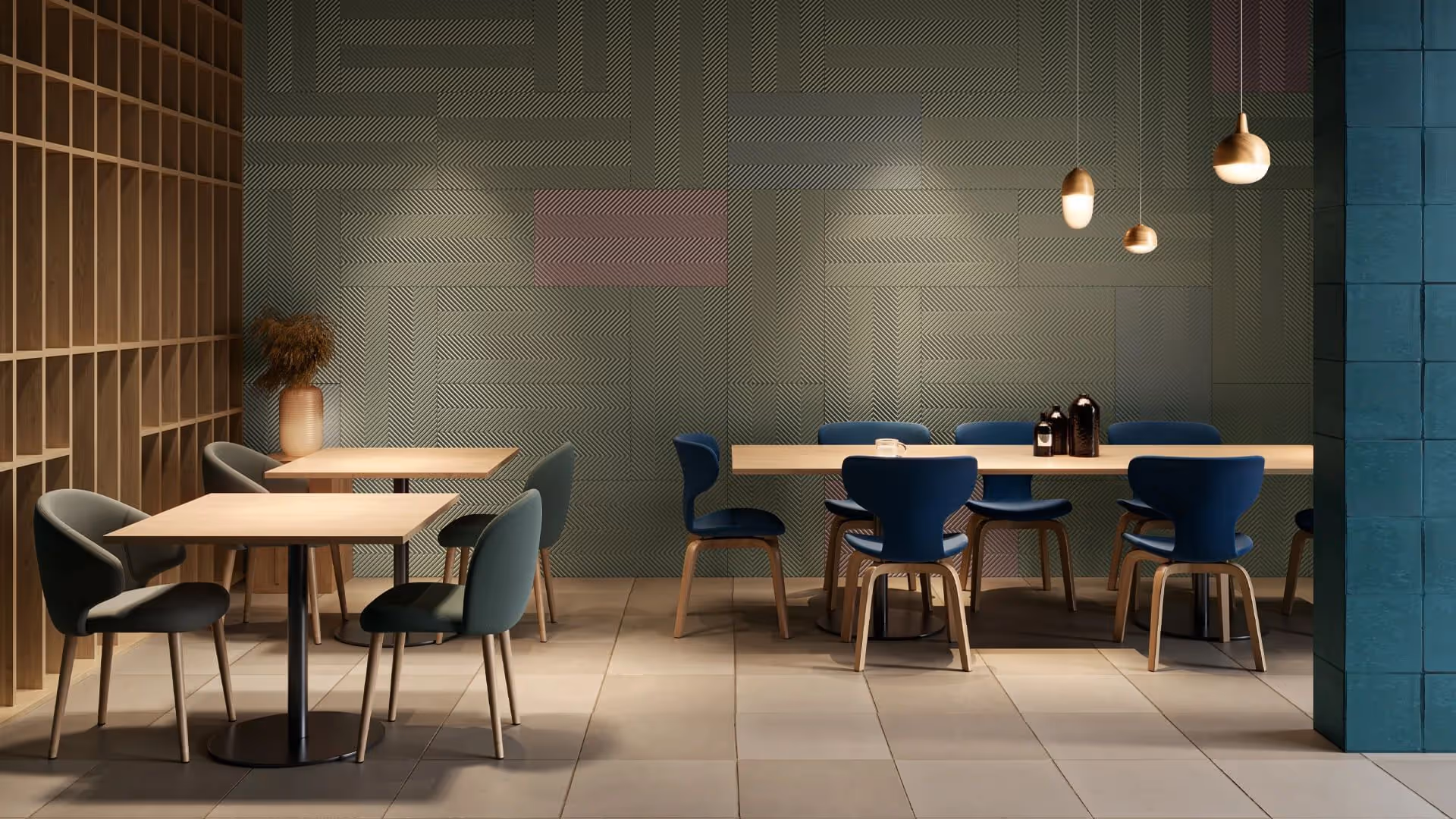 3D Rendering for Wall Panels in an Office Interior