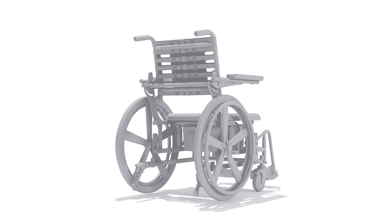 Wheelchair 3D Model: Back View