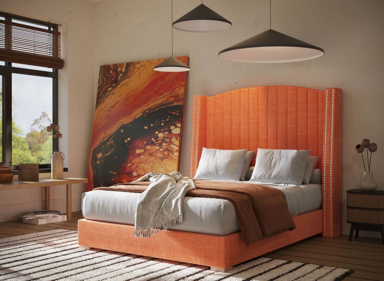 Orange Bed Product Rendering